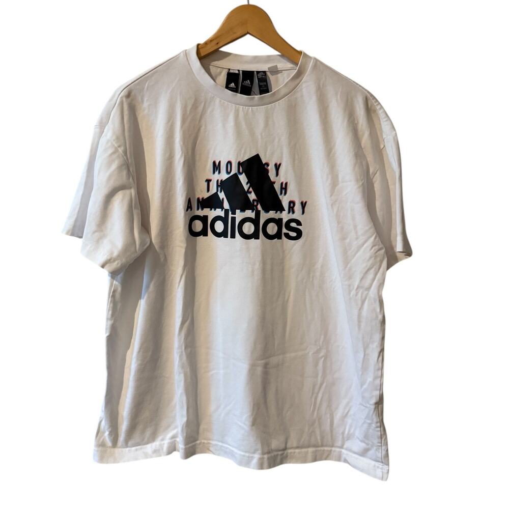 Adidas x Moussy Collab Anniversary Collection T Shirt White L